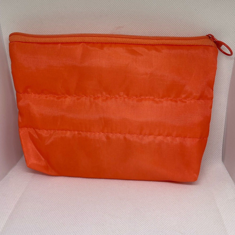 Vibrant Orange Cosmetic Bag